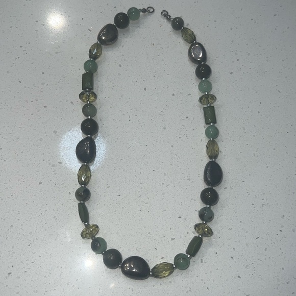 18” BOHO Beaded Green Multi Color Necklace or Jewelry Accessory! Bohemian Beads - Picture 1 of 5